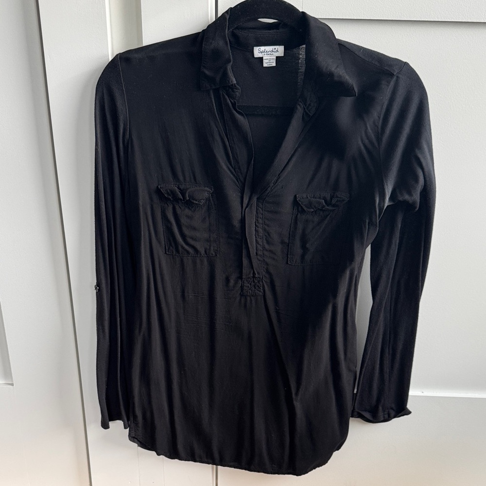 Splendid black Collared Shirt